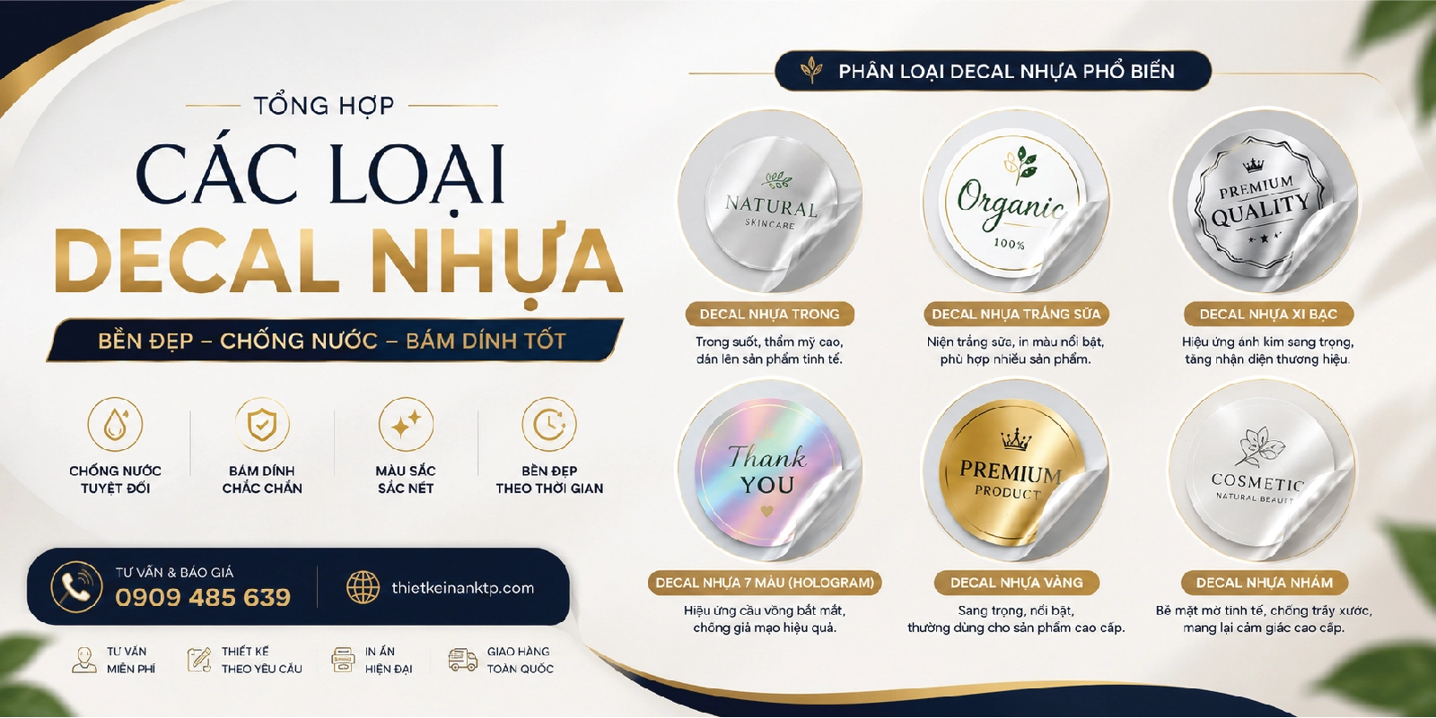 các loại decal nhựa