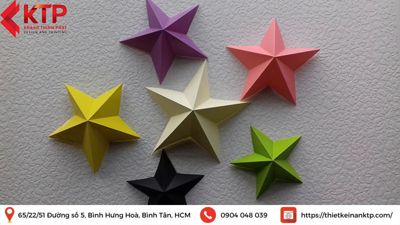 ngôi sao giáng sinh handmade từ giấy