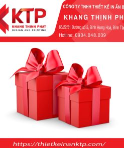 Dịch vụ in hộp giấy màu đỏ tại Khang Thịnh Phát