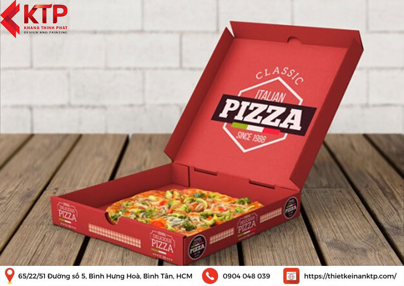 mẫu hộp giấy đựng Pizza