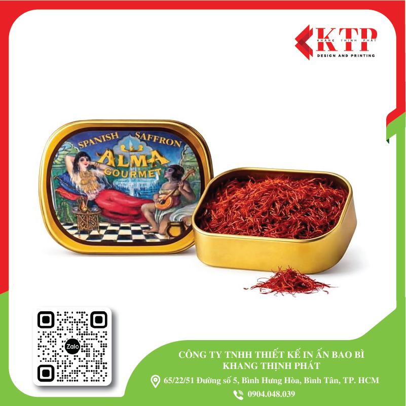 Thiết kế hộp thiếc saffron Thiết kế hộp thiếc saffron