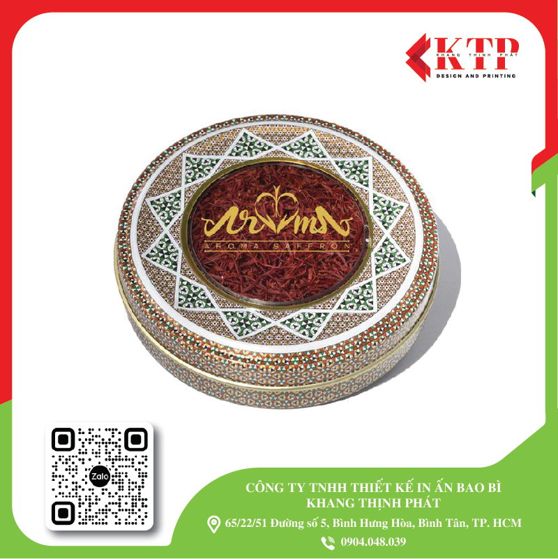 Xưởng hộp thiếc đựng saffron HCM Xưởng hộp thiếc đựng saffron HCM