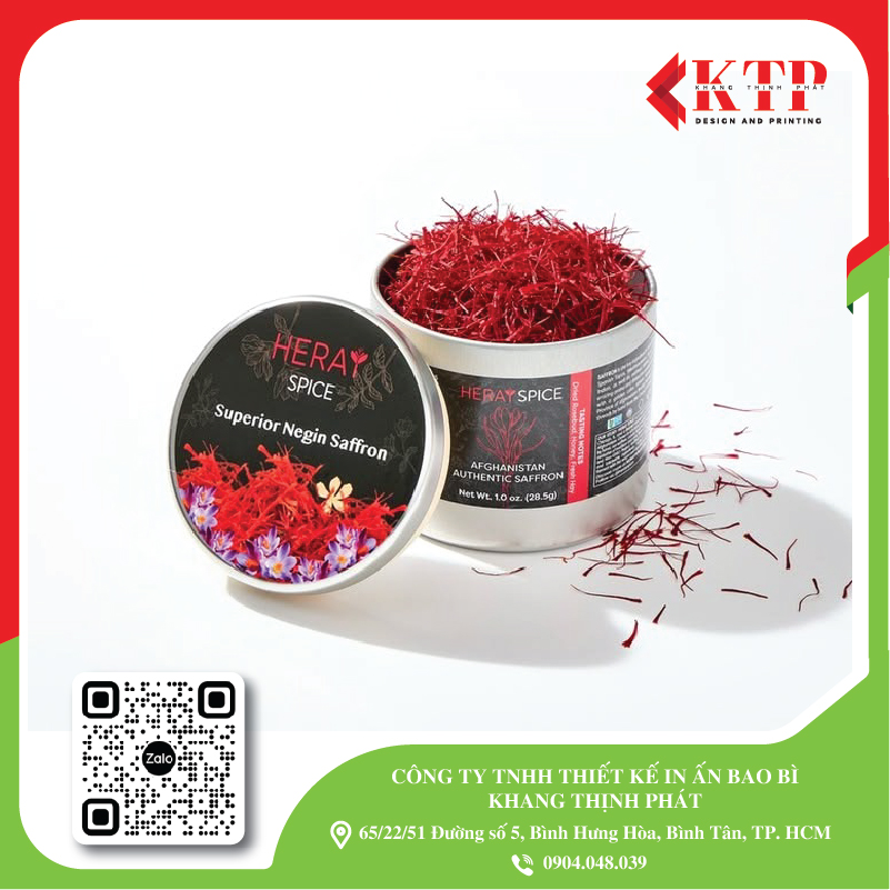 Hộp kim loại đựng saffron Hộp kim loại đựng saffron