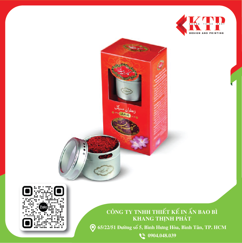 Hộp thiếc bảo quản saffron Hộp thiếc bảo quản saffron