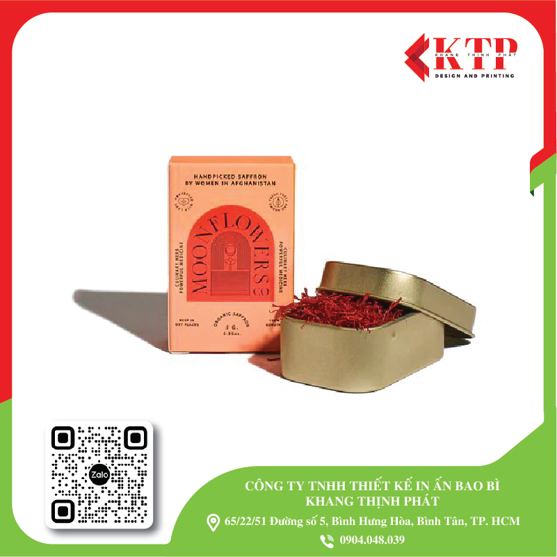 In hộp thiếc đựng saffron theo yêu cầu In hộp thiếc đựng saffron theo yêu cầu
