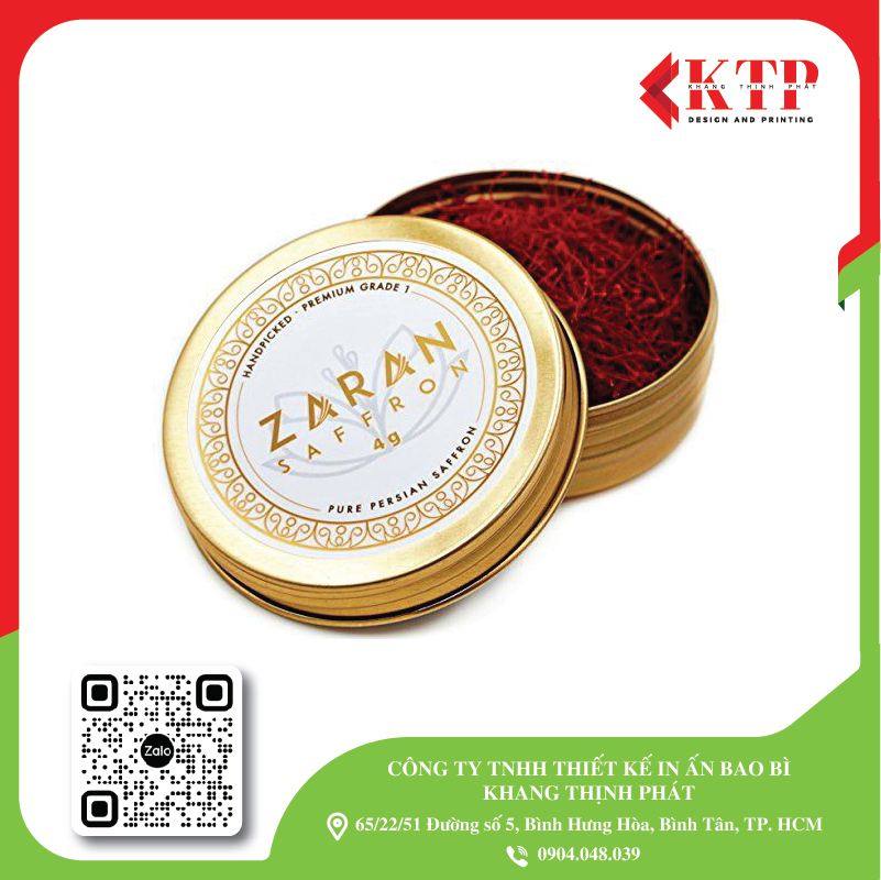Sản xuất hộp thiếc đựng saffron Sản xuất hộp thiếc đựng saffron