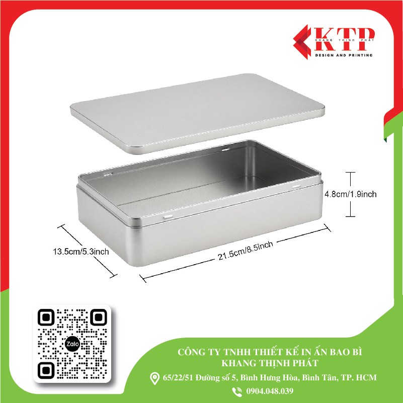 hộp thiếc chữ nhật phổ biến hộp thiếc chữ nhật phổ biến