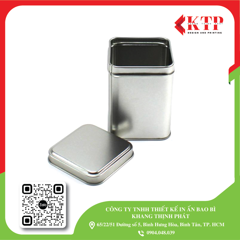 lon thiếc vuông trơn lon thiếc vuông trơn