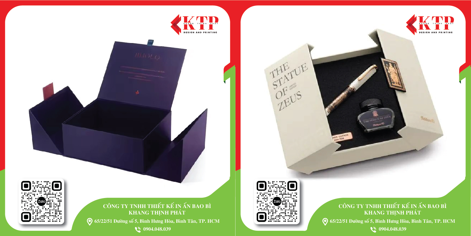 hộp cứng có cánh cửa mở