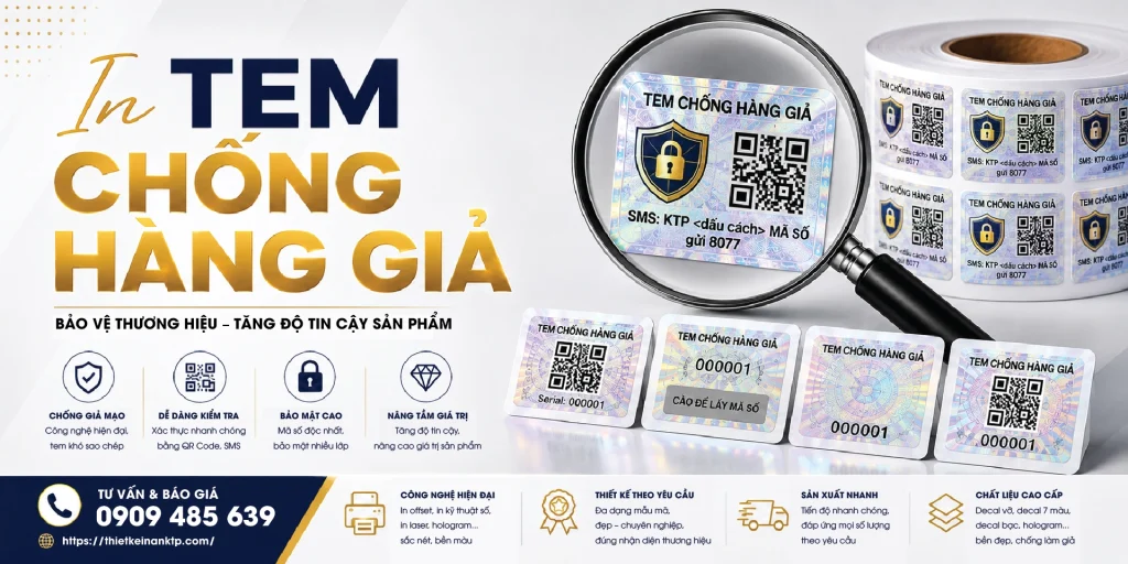 In Tem Chống Hàng Giả Theo Yêu Cầu – Bảo Mật Cao, Khó Sao Chép