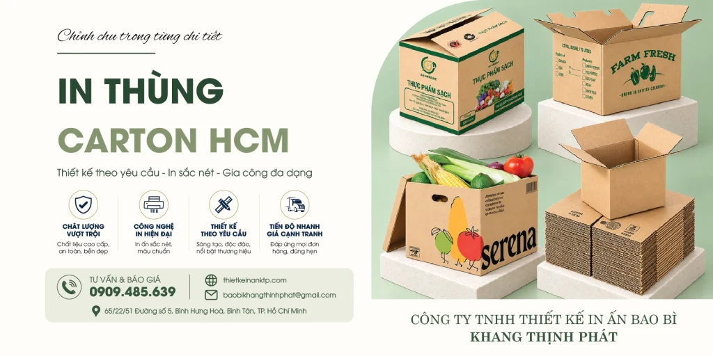 In Thùng Carton HCM – Giá Rẻ Theo Yêu Cầu, Giao Hàng Toàn Quốc