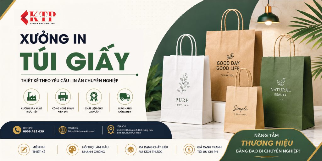 Xưởng In Túi Giấy Giá Gốc Tại TP.HCM | Thiết Kế & In Trực Tiếp
