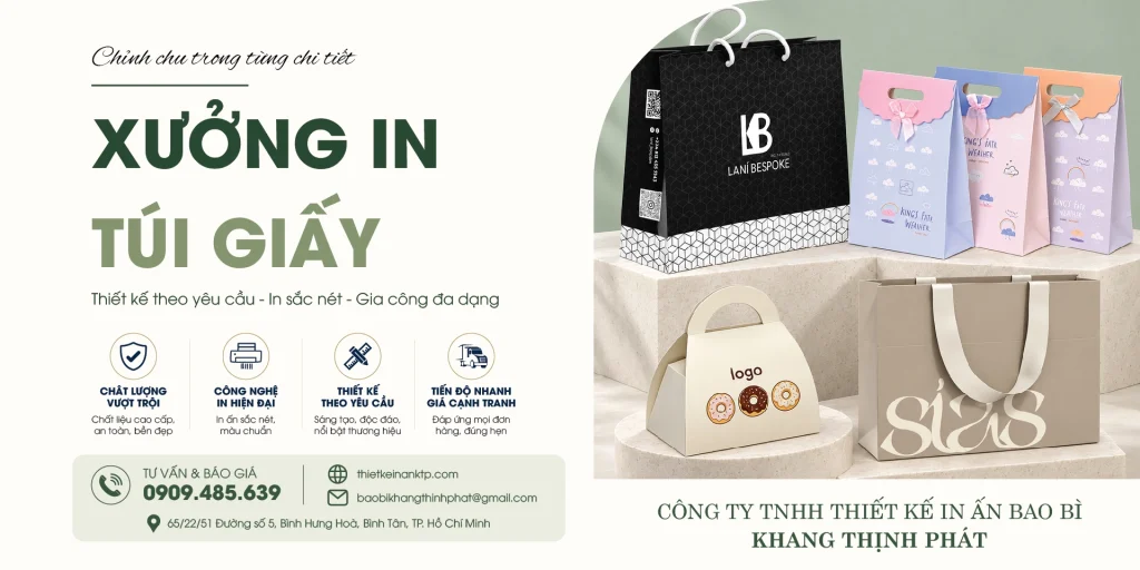 Xưởng In Túi Giấy Giá Gốc Tại TP.HCM | Thiết Kế & In Trực Tiếp
