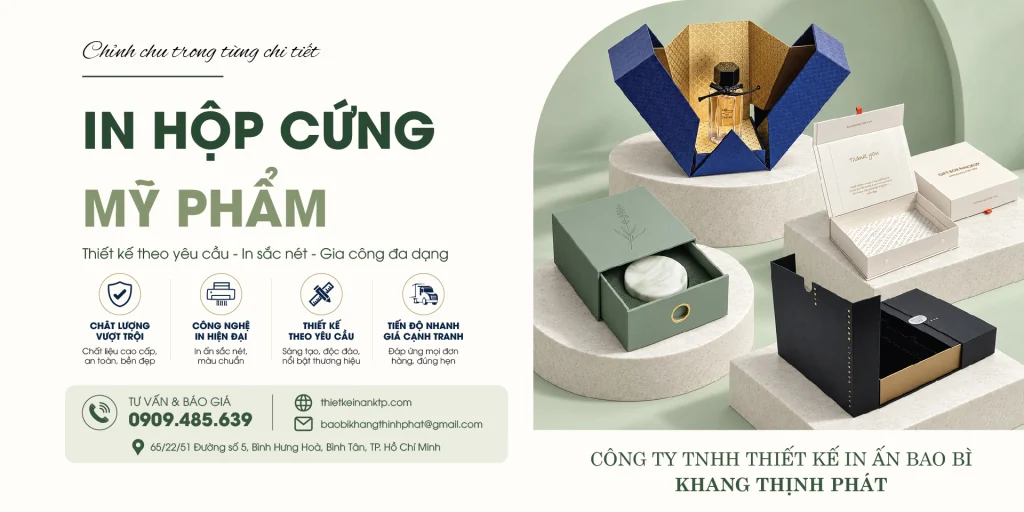In Hộp Cứng Mỹ Phẩm – Bao Bì Nâng Tầm Thương Hiệu
