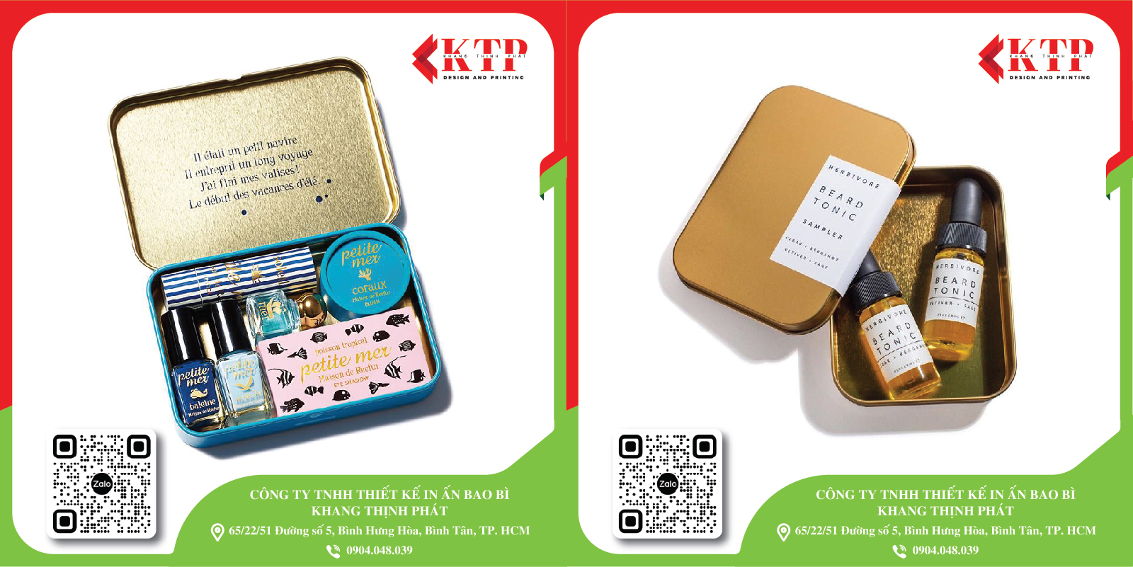 hộp thiếc mỹ phẩm cao cấp