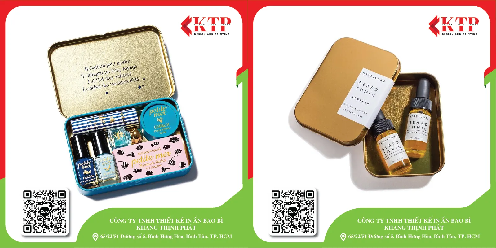 hộp thiếc mỹ phẩm cao cấp