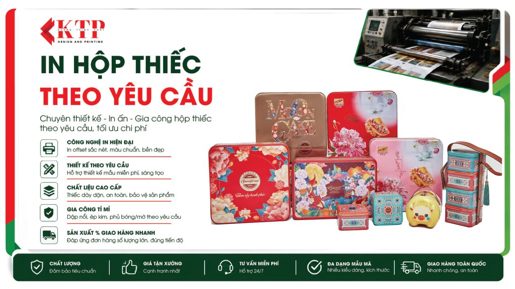 In Hộp Thiếc Theo Yêu Cầu – Giải Pháp Bao Bì Cao Cấp, Tăng Giá Trị Sản Phẩm