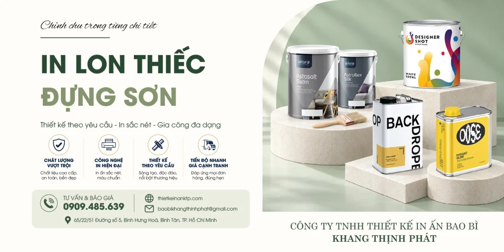In Lon Thiếc Đựng Sơn – Giải Pháp Bao Bì Bền Bỉ, Chuyên Nghiệp