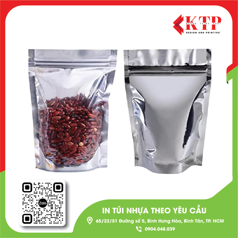 in túi zip bạc đựng hạt dinh dưỡng
