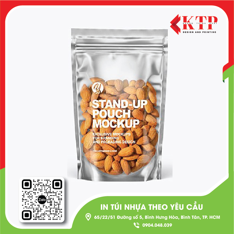 xưởng in túi zip bạc đựng hạt dinh dưỡng