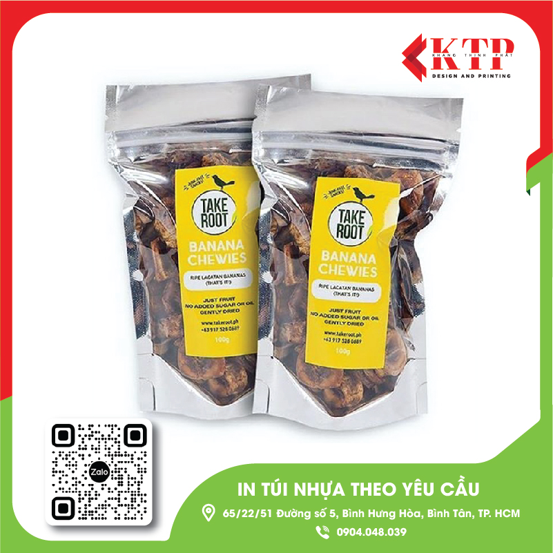 túi zip bạc đựng thực phẩm sấy khô