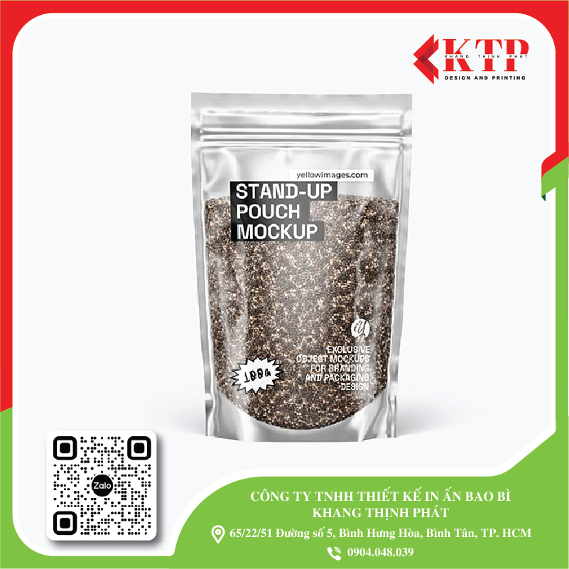 xưởng in túi zip đáy đứng giá rẻ