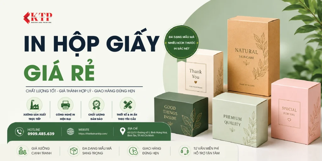 In Hộp Giấy Giá Rẻ – Giải Pháp Bao Bì Tiết Kiệm Cho Doanh Nghiệp