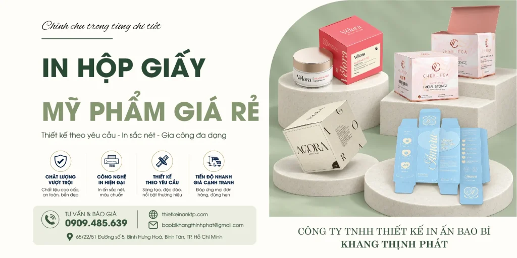 In Hộp Giấy Mỹ Phẩm Giá Rẻ – Tiết Kiệm Chi Phí