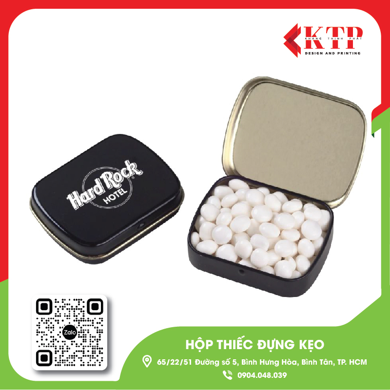 In hộp thiếc chữ nhật đựng kẹo nắp liền In hộp thiếc chữ nhật đựng kẹo nắp liền