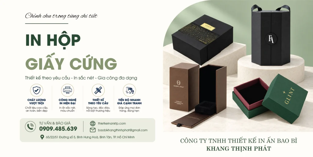 In Hộp Giấy Cứng – Nâng Tầm Giá Trị Sản Phẩm