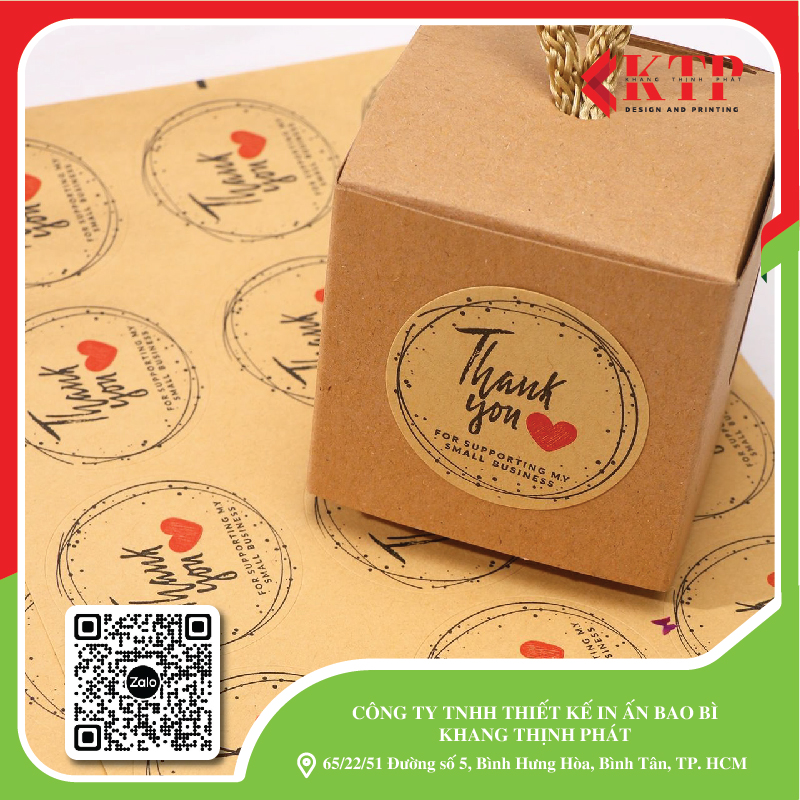 In decal giấy kraft In decal giấy kraft