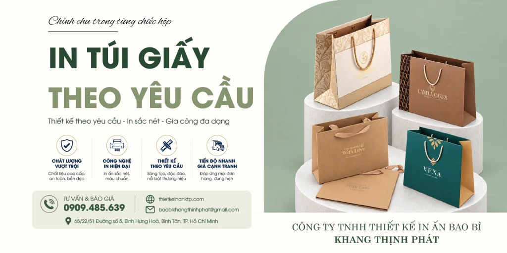 In Túi Giấy Theo Yêu Cầu – Thiết Kế Và Sản Xuất Theo Nhu Cầu