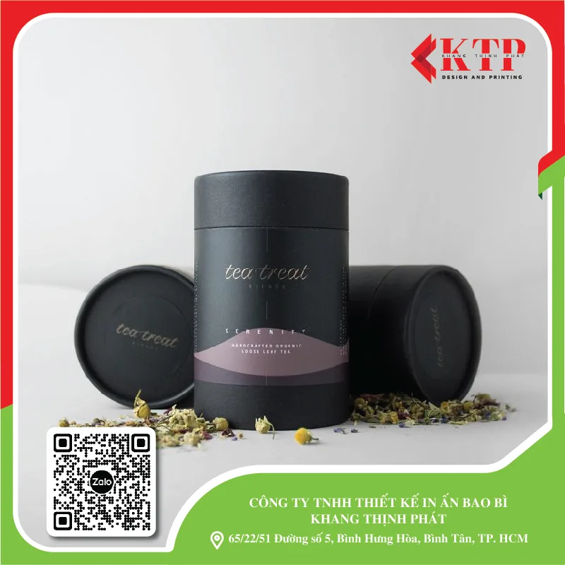 bao bì lon giấy đựng trà bao bì lon giấy đựng trà