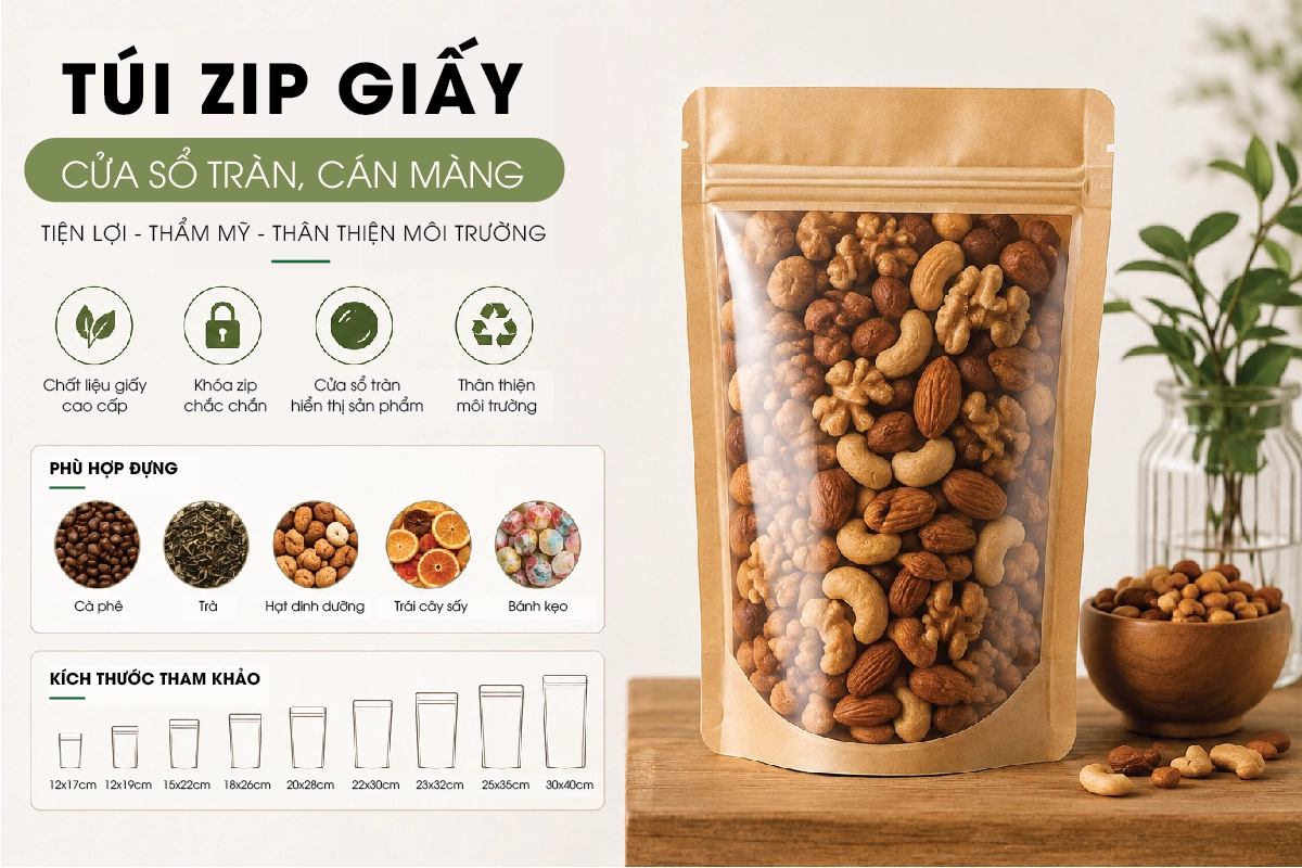 Túi zip cửa sổ tràn, cán màn Túi zip cửa sổ tràn, cán màn
