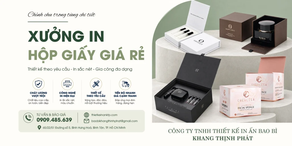 Xưởng In Hộp Giấy Giá Rẻ – Sản Xuất Theo Yêu Cầu