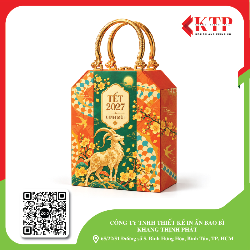 Hộp quà tết có quai xách