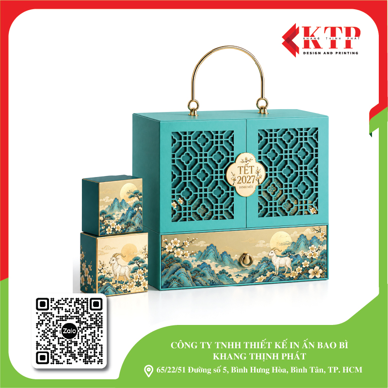 Mẫu hộp Tết cao cấp 2027 mẫu 07
