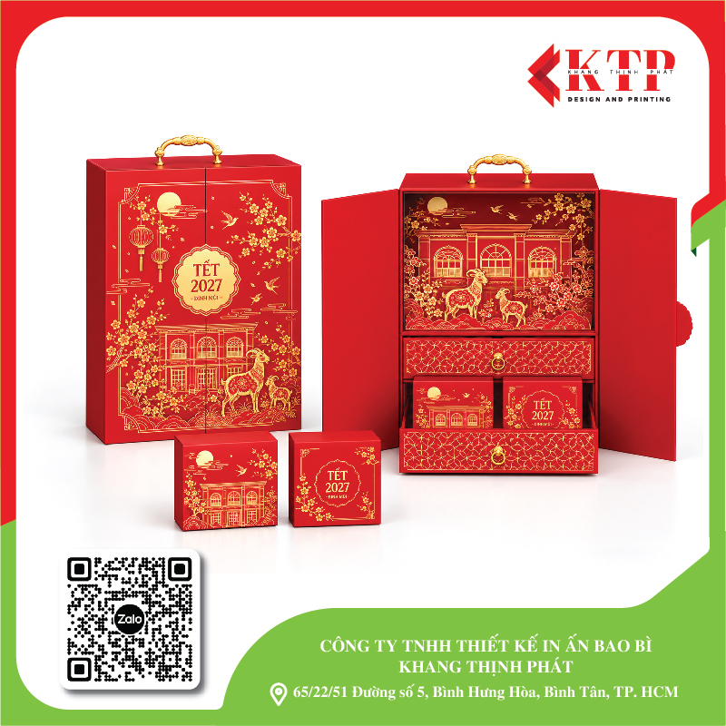 Mẫu hộp Tết cao cấp 2027 mẫu 11