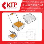 Bản thiết kế hộp giấy kiểu nắp nam châm
