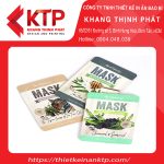 Bao bì mặt nạ thường có dạng ép 3 biên
