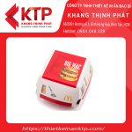 Hộp đựng bánh hamburger hình vuông