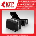 Hộp đựng giày nắp chéo màu đen