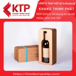 Hộp đựng rượu chất liệu giấy Kraft vintage