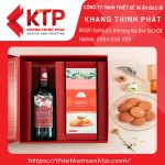 Hộp giấy đựng rượu thích hợp tặng quà Tết