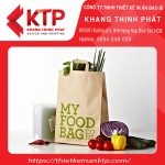 In túi giấy đựng thực phẩm tươi sạch