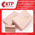 Mẫu hộp giấy có thiết kế màu hồng đáng yêu