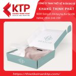 Mẫu hộp giấy màu xanh trang nhã, sang trọng