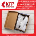 Mẫu in hộp đựng giày kiểu nắp gài