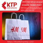 Mẫu túi giấy Kraft màu trắng hút mắt, độc đáo
