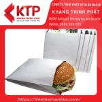 Thiết kế đơn giản của túi giấy đựng bánh hamburger